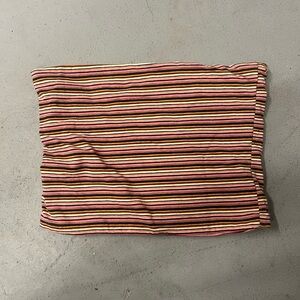 Brandy Melville Red/Black/Tan Strapless Tube Top.
